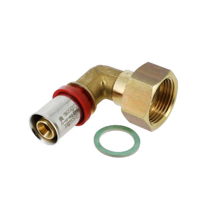 Bonfix Alu-pers knie binnendraad 2-delig met vlakke afdichting 16 x 3/4"