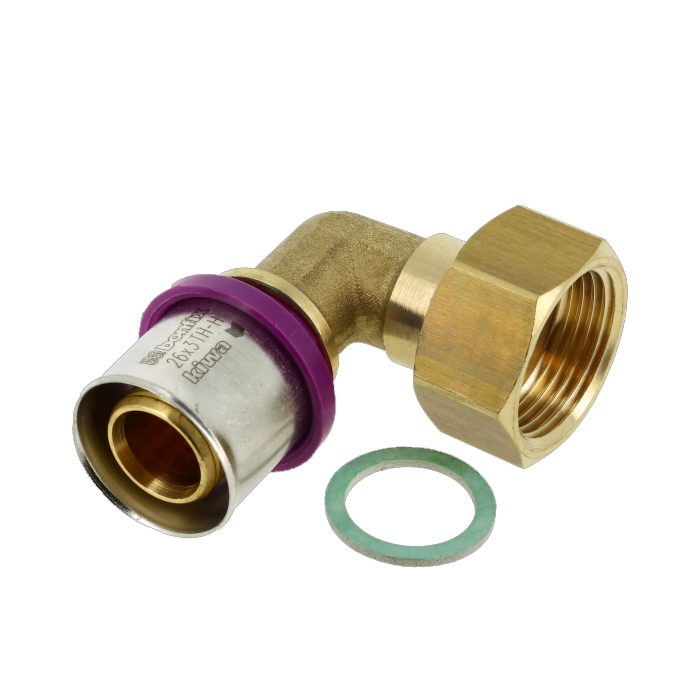 Bonfix Alu-pers knie binnendraad 2-delig met vlakke afdichting 26 x 3/4"