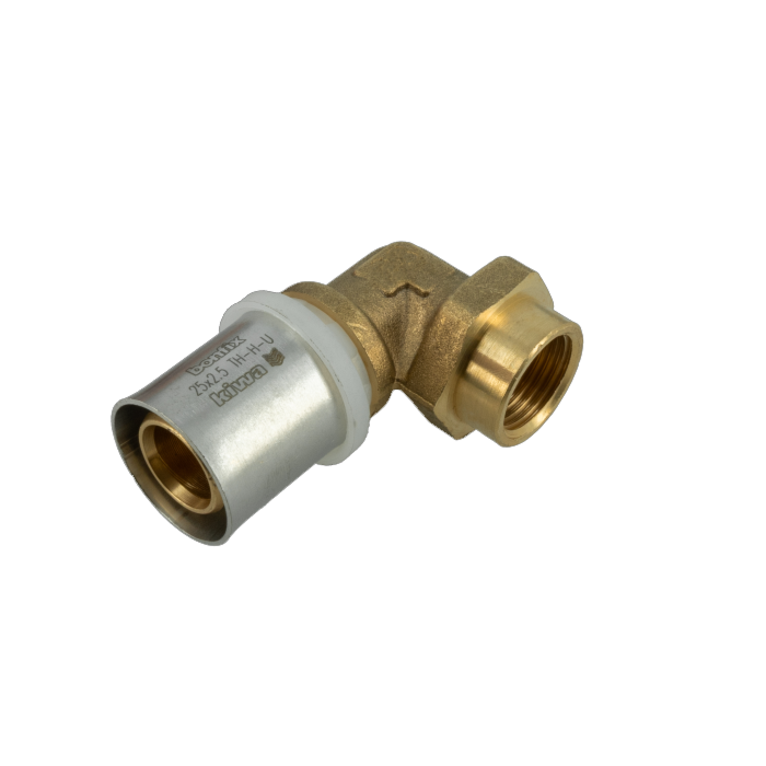 Bonfix Alu-pers knie 90° binnendraad 25 mm x 1/2"