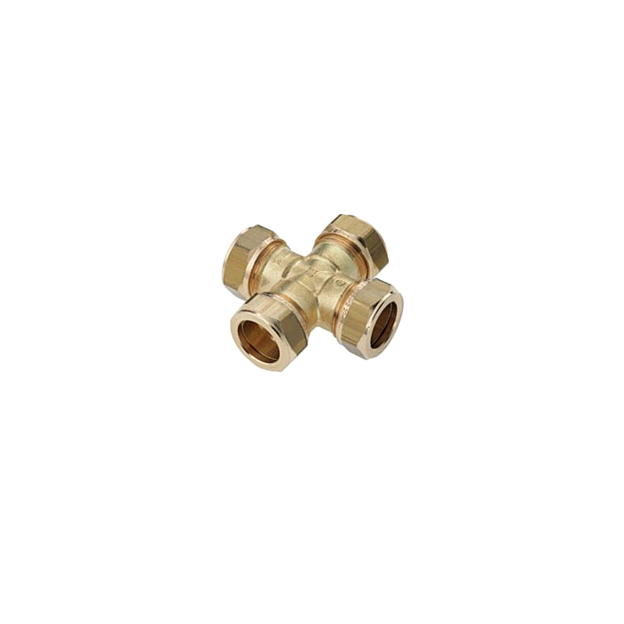 Bonfix messing kruisstuk 4 x knel 22 x 15 x 22 x 15 mm Bonfix messing kruisstuk 4 x knel 22 x 15 x 22 x 15 mm