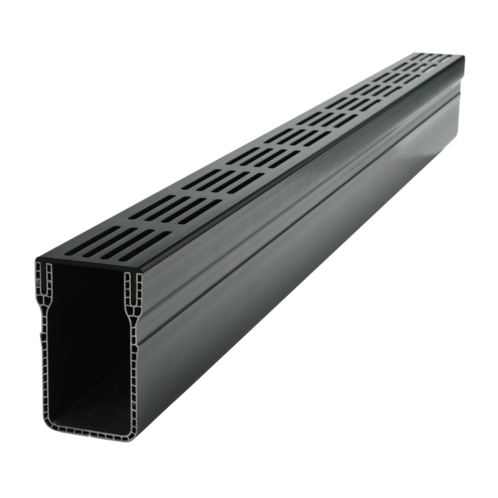 lijngoot aluminium zwart 1 meter lijngoot aluminium zwart 1 meter