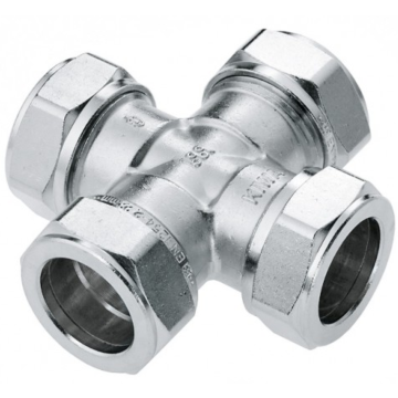 Bonfix messing kruisstuk vertind 4 x knel 22 mm