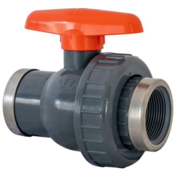 VDL PVC kogelkraan binnendraad x wartel